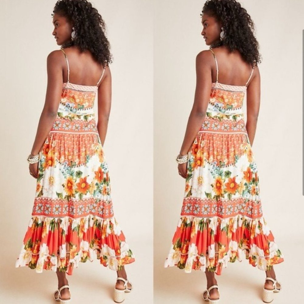FARM Rio Lorraine Boho Hippie Flowy Luxury Maxi Dress Small - Picture 2 of 15